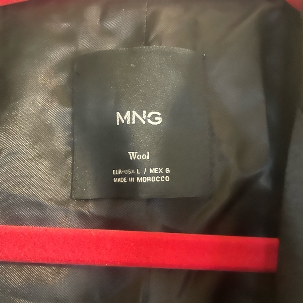 Mango Regular Fit Suit Blazer Large Black NWT - Picture 4 of 6